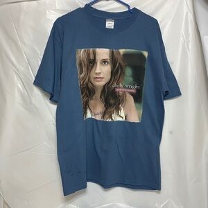 MEN'S Large Gildan Blue Chely Wright Autographed Short Sleeve Tee Size L
